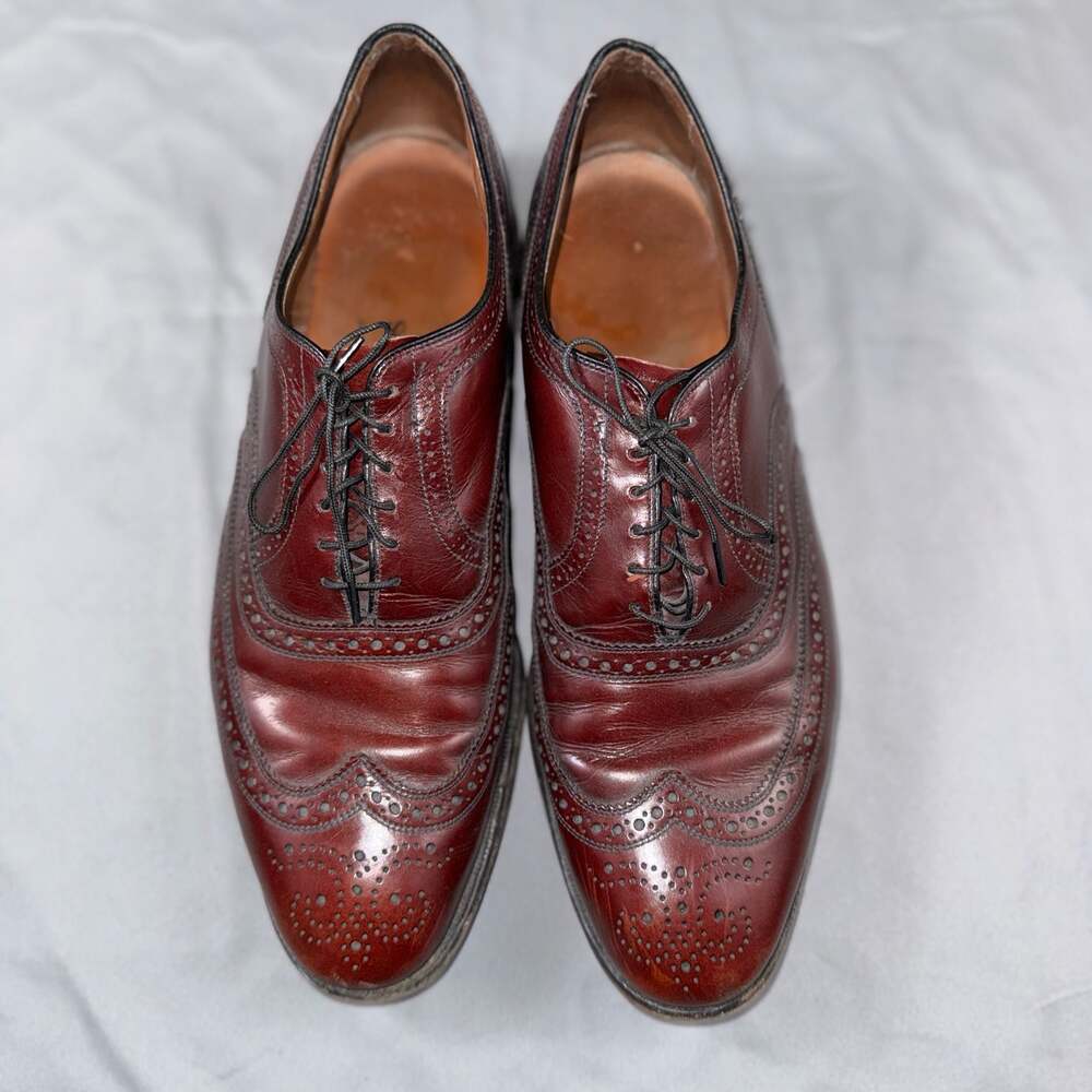 Allen Edmonds McAllister Wingtip Oxford Merlot Leather Shoes Size 13 D